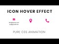 Pure CSS Icon Hover Animation | CSS Hover Effects