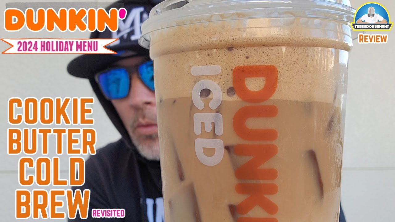 Dunkin'® Cookie Butter Cold Brew Review! 🍪🧈☕ | Winter Menu 2024 ...