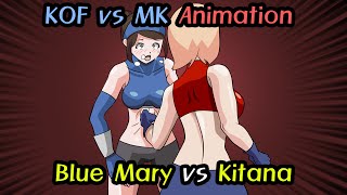 (re-up)KOF Blue Mary VS MK Kitana catfight animation