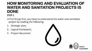 Monitoring and Evaluation of Water and Sanitation Projects