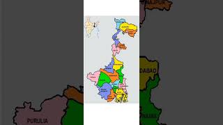 map of West Bengal #shorts West Bengal Map