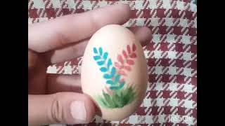 Egg shell painting]#drawsocute  #farjanadrawingacademy