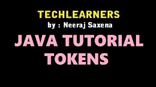 Java tokens | Java Tutorial
