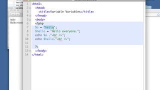 PHP Tutorial Advanced 02 01 Using variable variables