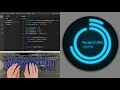 ASMR Programming - Canvas Animated Clock using Html CSS & Javascript - No Talking