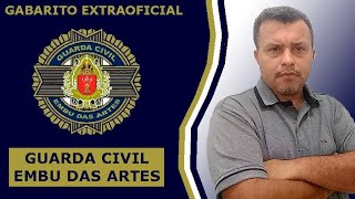 GCM Embu das Artes SP 2024 - Gabarito Extraoficial - Correção da Prova Guarda Civil Municipal