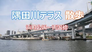 隅田川テラスの散歩（浜町公園～両国橋まで）/ The terrace of Sumida river, Tokyo