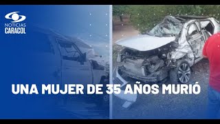 Impactante accidente en La Guajira: camioneta adelantó tractomula y chocó otro carro de frente