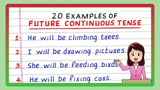 20 Examples of Future Continuous Tense | 20 Sentences of Future Continuous Tense