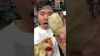 Trying momos for the first time