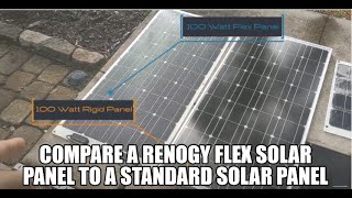 Compare a Renogy flex solar panel to a standard rigid solar panel