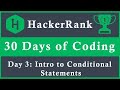 Day 3: Intro to Conditional Statements || Hacker Rank