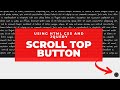 How To Create Scroll Top Button Using HTML CSS AND JQuery