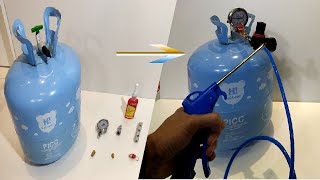 make an air tank of balloons helium bottle | 氦氣罐改裝儲氣罐