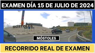 EXAMEN PRÁCTICO de CONDUCIR en MÓSTOLES - DÍA 15 DE JULIO DE 2024 - RECORRIDO REAL