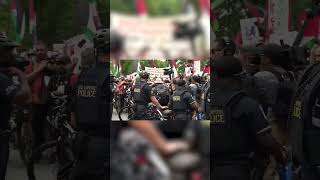 Pro Palestinian protestors clash with law enforcement