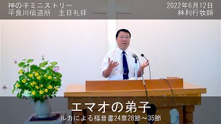 平良川伝道所　主日礼拝　2022年6月12日　『エマオの弟子』　林利行牧師