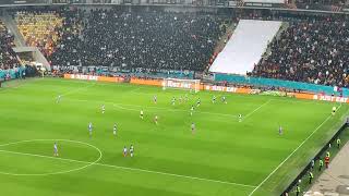 FCSB vs PAOK 2-0. Goal Juri Cisotti in front of PAOK Gate 4 Hooligans. UEFA Europa League 20.02.2025