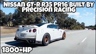 1800+HP Nissan GT-R PR16 built by Precision-Racing @dragy acceleration from 100-200 \u0026 200-250 km/h