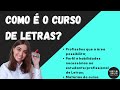 TUDO SOBRE O CURSO DE LETRAS