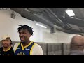 gary payton celebrates w gpii after warriors win title behind the scenes access