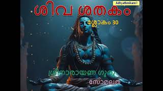 ശിവ ശതകം ശ്ലോകം 30 വ്യാഖ്യാനസഹിതം ശ്രീനാരായണ ഗുരു സോമലത Shiva Shatakam 30 with commentary Somalatha