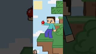 1235 how Steve get rid of the apple Minecraft cartoon funny video new episodes #loop #animationvsmin