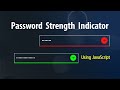 How To Make Password Strength Checker Using HTML CSS and JavaScript || Beginner Project