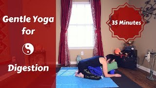 Gentle Restorative Yoga for Digestion | Yoga for Bloating & Cramps {35 mins}