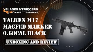 Valken M17 Magfed Marker 0.68 cal Black Unboxing \u0026 Review