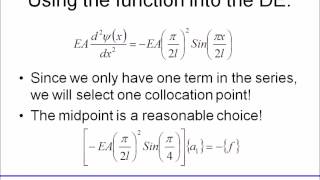 Weighted Residual Methods: Collocation Method Example