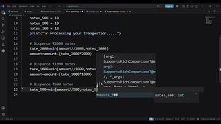 Code making in python for ATM machine #boss_codes