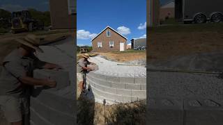 Retaining Wall Install on Slope