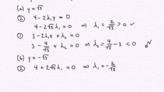 Examples for optimization subject to inequality constraints, Kuhn-Tucker