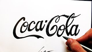 Como Desenhar a logo da Coca-Cola - (How to Draw Coca-Cola logo) - SLAY DESENHOS #220