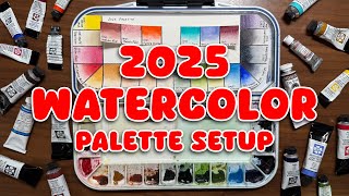 NEW 2025 Watercolor Palette Update 🎨 palette setup \u0026 modification, paint swatching, \u0026 thoughts