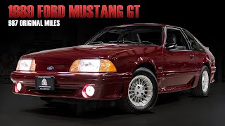 987-Mile 1989 Ford Mustang GT - 10-Time MCA Gold Award Winner