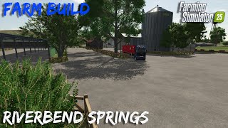 Building a Farm On Riverbend Springs | FS 25 Timelapse