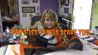 Halloween Panel Quilt Tutorial Featuring Easy Technique for Any Fabric Panel