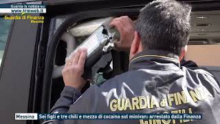 Messina - Sei figli e tre chili e mezzo di cocaina sul minivan: arrestato dalla finanza