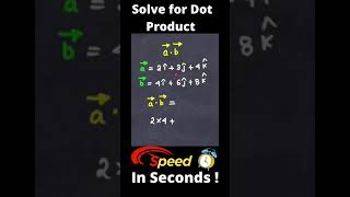 Tricks to find Dot Product in Seconds ! !#shorts #JEE#NEET#IB#IGCSE#CBSE #ICSE