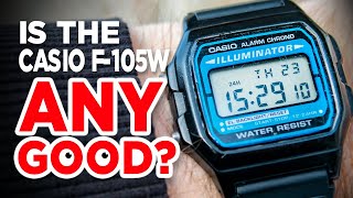 #CASIO F-105W (Module 1572) Digital Watch REVIEW - Thinking of getting an F-91W, then think again!