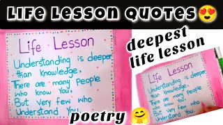 best life lesson quotes !  motivational quotes ! success quotes ! best quotes !best life poetry !