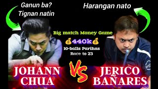 Johann Chua 🆚 Jerico Bañares || Hill hill, this Match march 23, 2021 || 10balls Parihas race to 23