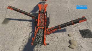 Sandvik QE241 mobile scalping screen - Features animation