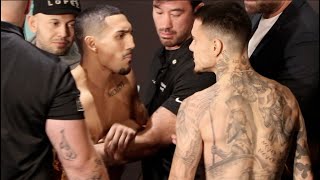 TEMPERS FLARE! - TEOFIMO LOPEZ & GEORGE KAMBOSOS JR GO AT IT DURING FIERY WEIGH-IN / (NEW YORK CITY)