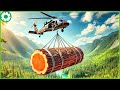 Extreme Dangerous Fastest Big Chainsaw Cutting Tree Machines | Modern Agriculture Technology