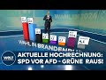 LANDTAGSWAHL IN BRANDENBURG - AKTUELLE HOCHRECHNUNG: SPD vor AFD, BSW vor CDU, GRÜNE & BVB/FW raus!