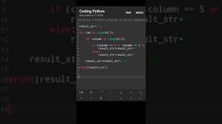 Write a Python program to print alphabet pattern 'M' #shorts #python #viral #coding #mrjais #trend