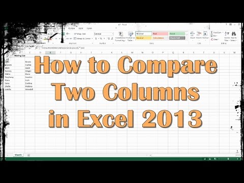 How to Compare Two Columns in Excel 2013 How to Compare Two Columns in Excel 2013